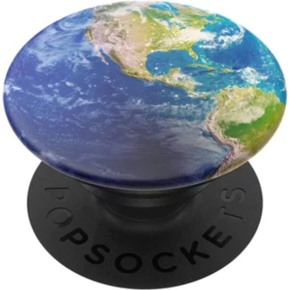 PopSocket Stylish PopGrip PopTop Cell Phone Joy Grip & Stand Earth Globe NWT - Picture 1 of 4